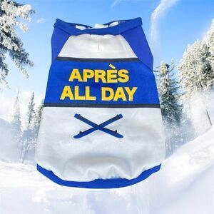 NWOT New The Humane Society "Apres All Day" Dog Sweater/Clothing Medium Ski Snow